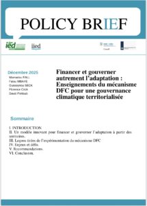 Financer et gouverner autrement l’adaptation : Enseignements du...